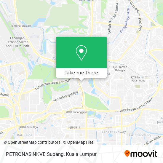 PETRONAS NKVE Subang map