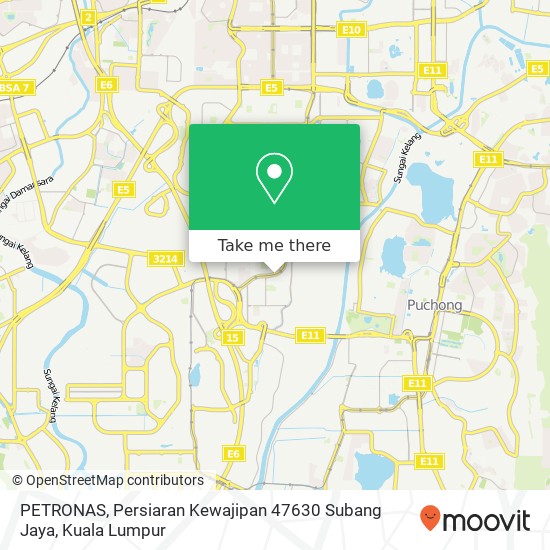PETRONAS, Persiaran Kewajipan 47630 Subang Jaya map