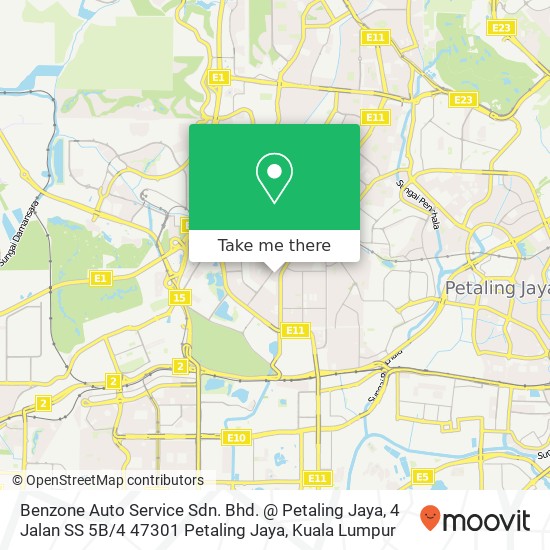 Benzone Auto Service Sdn. Bhd. @ Petaling Jaya, 4 Jalan SS 5B / 4 47301 Petaling Jaya map