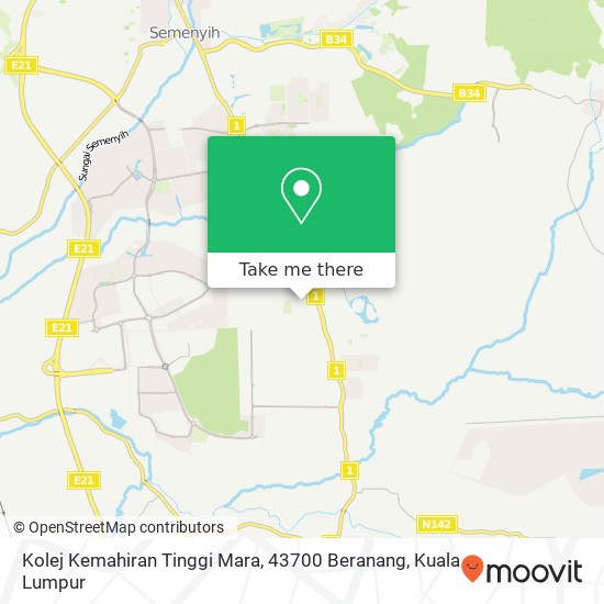 Kolej Kemahiran Tinggi Mara, 43700 Beranang map