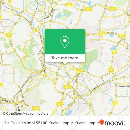Peta Da Fa, Jalan Imbi 55100 Kuala Lumpur