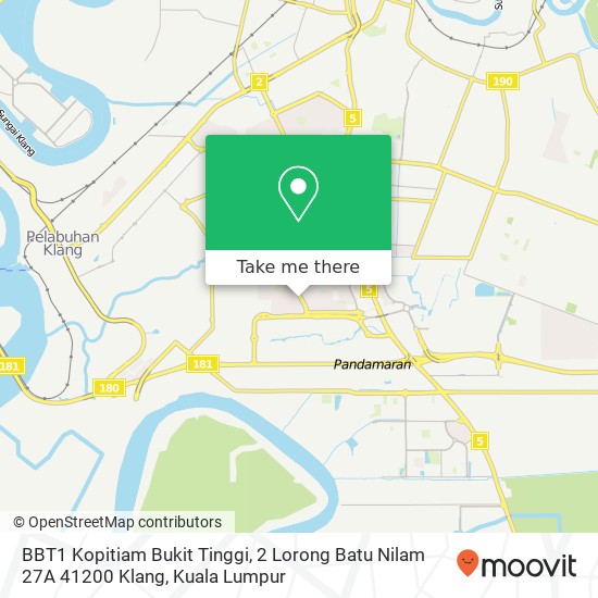Peta BBT1 Kopitiam Bukit Tinggi, 2 Lorong Batu Nilam 27A 41200 Klang
