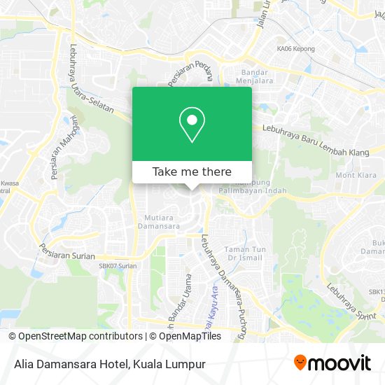 Peta Alia Damansara Hotel