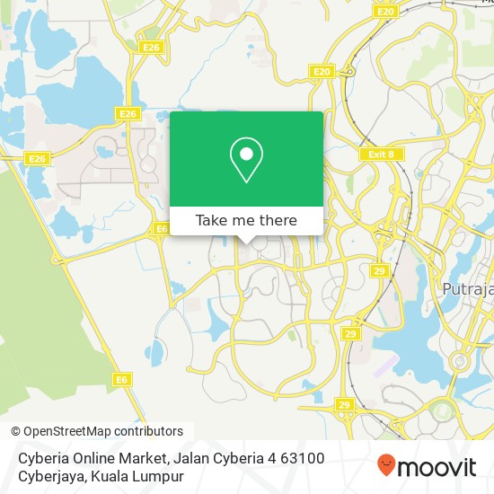 Peta Cyberia Online Market, Jalan Cyberia 4 63100 Cyberjaya