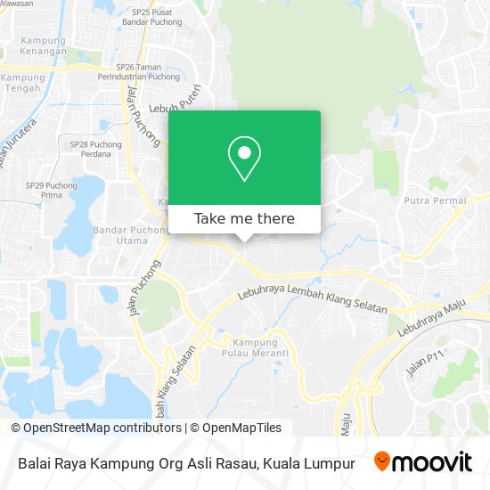 Balai Raya Kampung Org Asli Rasau map