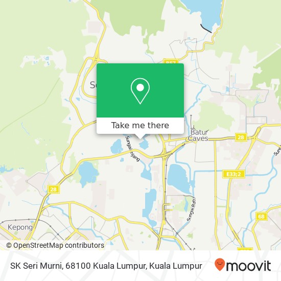 Peta SK Seri Murni, 68100 Kuala Lumpur