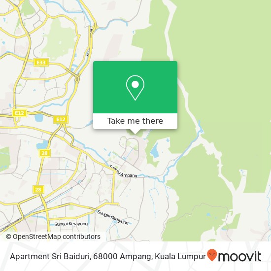 Apartment Sri Baiduri, 68000 Ampang map