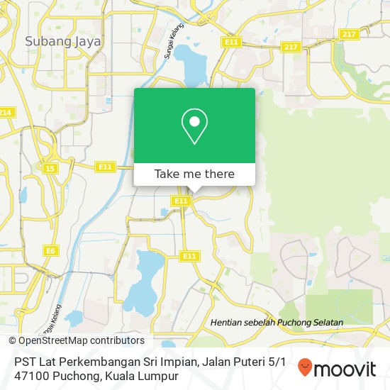 PST Lat Perkembangan Sri Impian, Jalan Puteri 5 / 1 47100 Puchong map