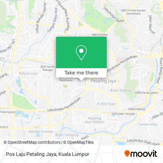 Pos Laju Petaling Jaya map