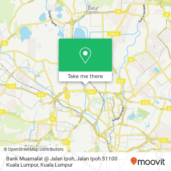 Peta Bank Muamalat @ Jalan Ipoh, Jalan Ipoh 51100 Kuala Lumpur