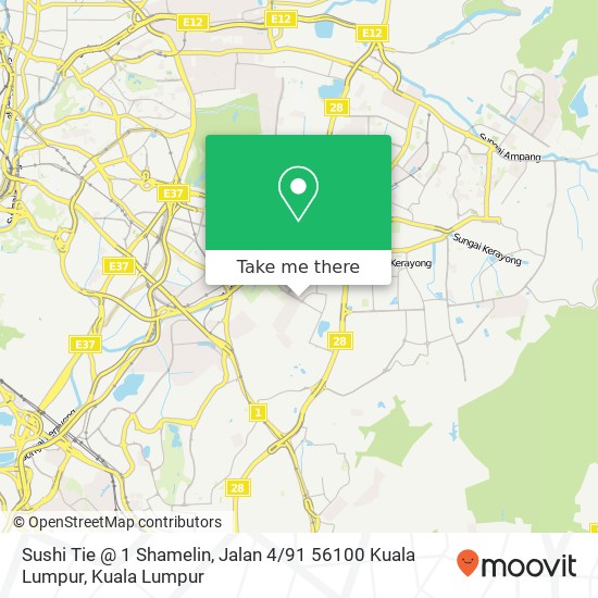 Sushi Tie @ 1 Shamelin, Jalan 4 / 91 56100 Kuala Lumpur map