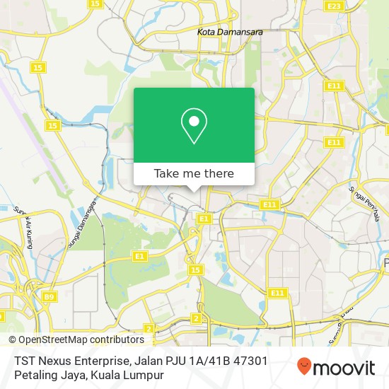 TST Nexus Enterprise, Jalan PJU 1A / 41B 47301 Petaling Jaya map