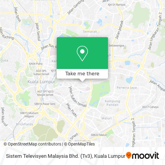 Peta Sistem Televisyen Malaysia Bhd. (Tv3)