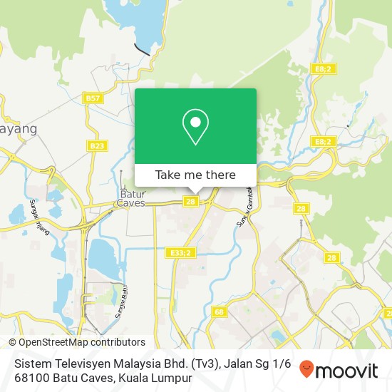 Sistem Televisyen Malaysia Bhd. (Tv3), Jalan Sg 1 / 6 68100 Batu Caves map