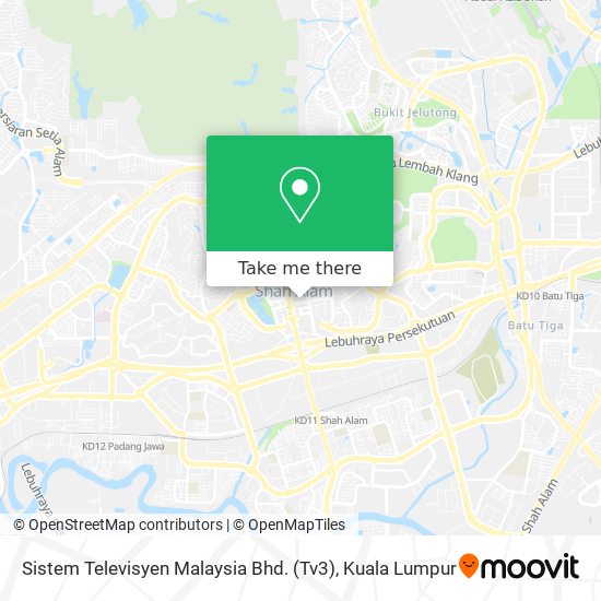 Sistem Televisyen Malaysia Bhd. (Tv3) map