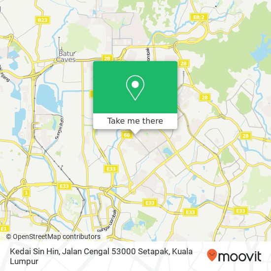 Kedai Sin Hin, Jalan Cengal 53000 Setapak map