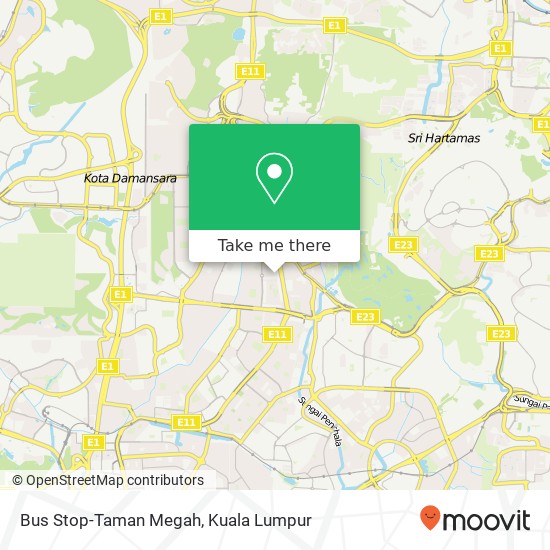 Bus Stop-Taman Megah map