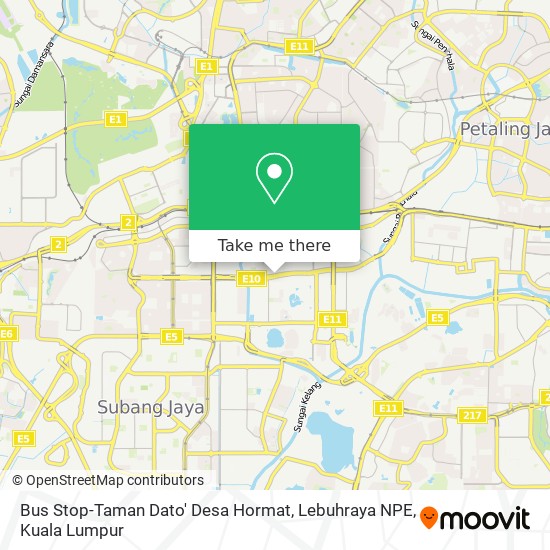 Bus Stop-Taman Dato' Desa Hormat, Lebuhraya NPE map