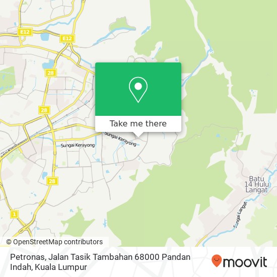 Peta Petronas, Jalan Tasik Tambahan 68000 Pandan Indah