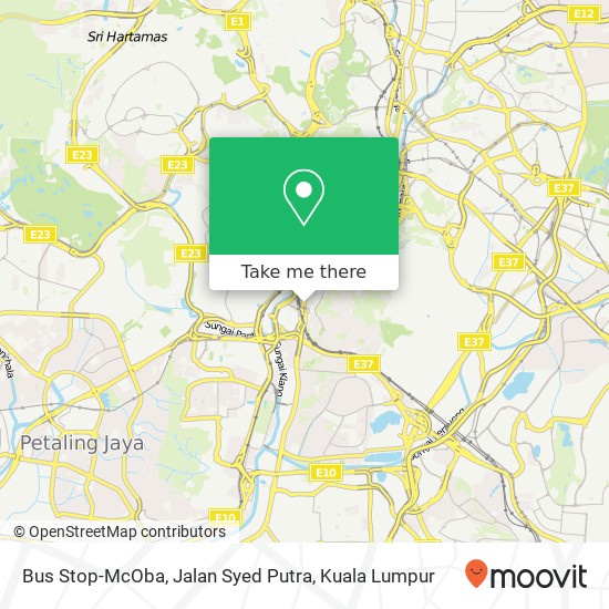 Peta Bus Stop-McOba, Jalan Syed Putra