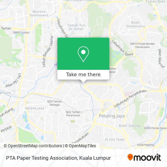 PTA Paper Testing Association map