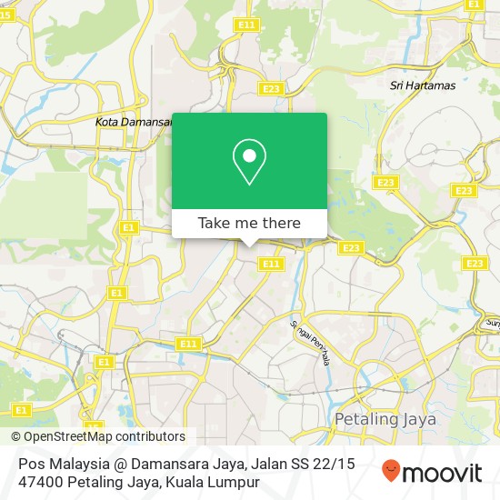Pos Malaysia @ Damansara Jaya, Jalan SS 22 / 15 47400 Petaling Jaya map