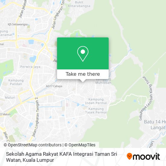 Sekolah Agama Rakyat KAFA Integrasi Taman Sri Watan map