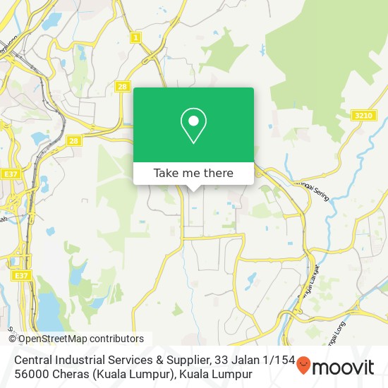 Central Industrial Services & Supplier, 33 Jalan 1 / 154 56000 Cheras (Kuala Lumpur) map