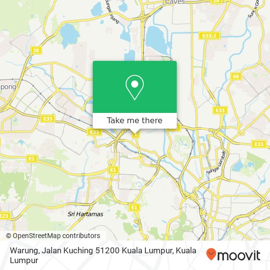 Warung, Jalan Kuching 51200 Kuala Lumpur map