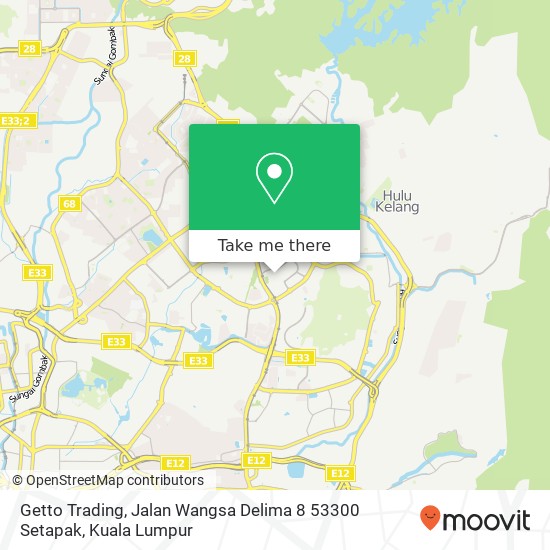 Getto Trading, Jalan Wangsa Delima 8 53300 Setapak map