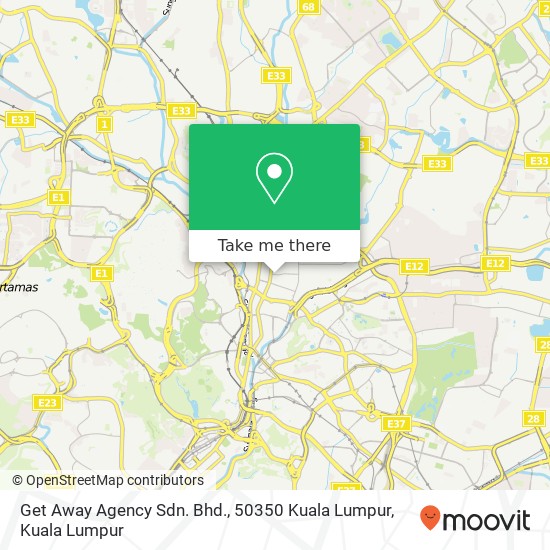 Get Away Agency Sdn. Bhd., 50350 Kuala Lumpur map