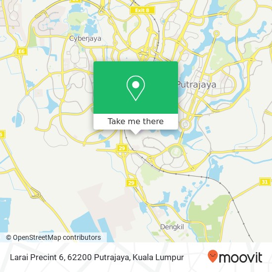 Larai Precint 6, 62200 Putrajaya map