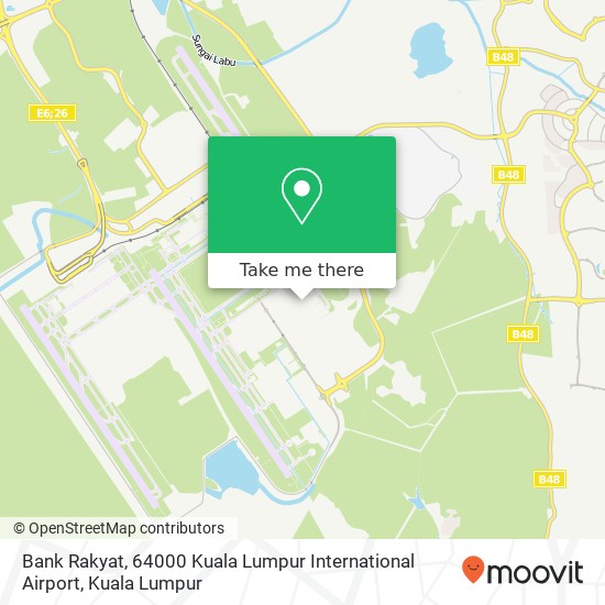 Peta Bank Rakyat, 64000 Kuala Lumpur International Airport