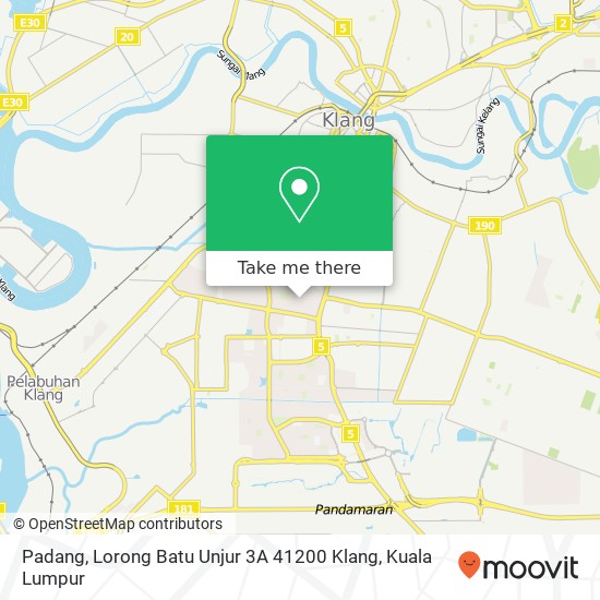Peta Padang, Lorong Batu Unjur 3A 41200 Klang