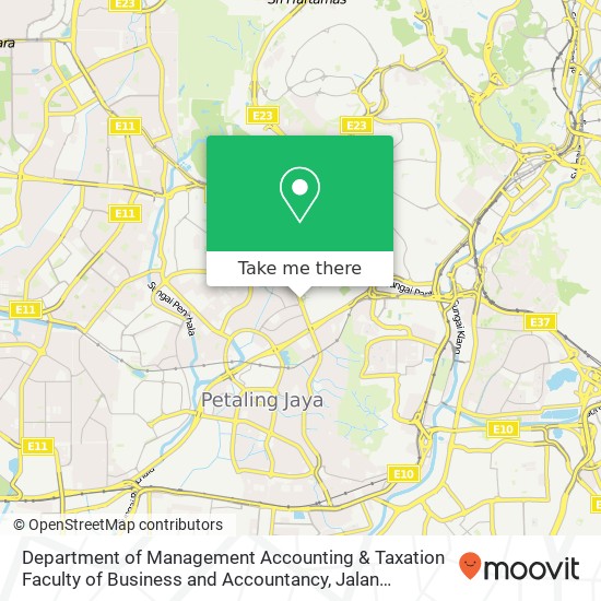 Department of Management Accounting & Taxation Faculty of Business and Accountancy, Jalan Universiti map