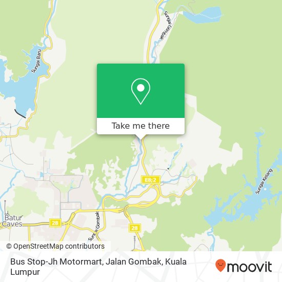 Bus Stop-Jh Motormart, Jalan Gombak map
