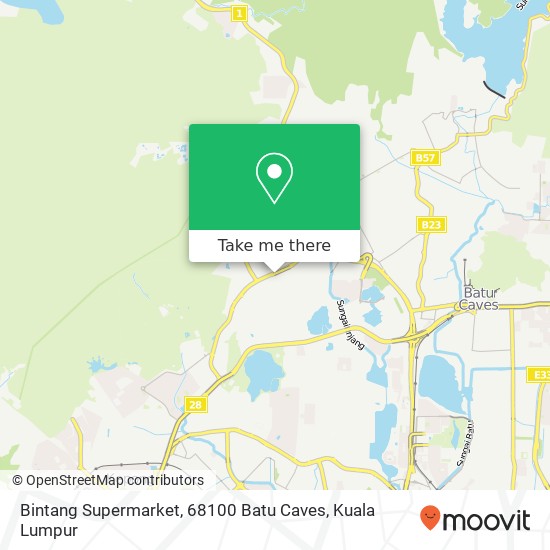 Bintang Supermarket, 68100 Batu Caves map