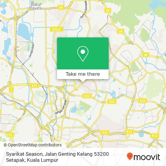 Syarikat Season, Jalan Genting Kelang 53200 Setapak map