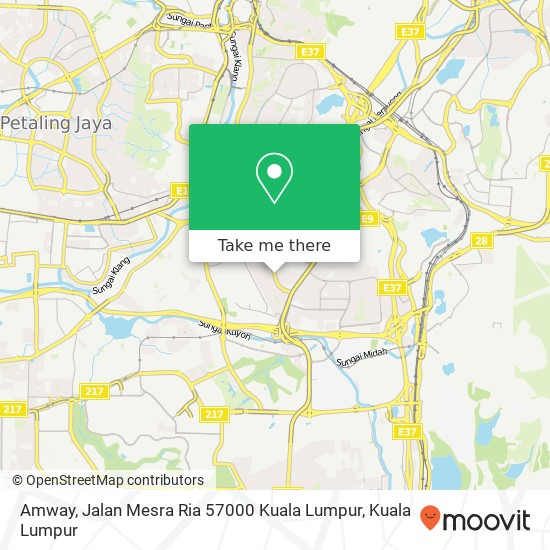 Peta Amway, Jalan Mesra Ria 57000 Kuala Lumpur