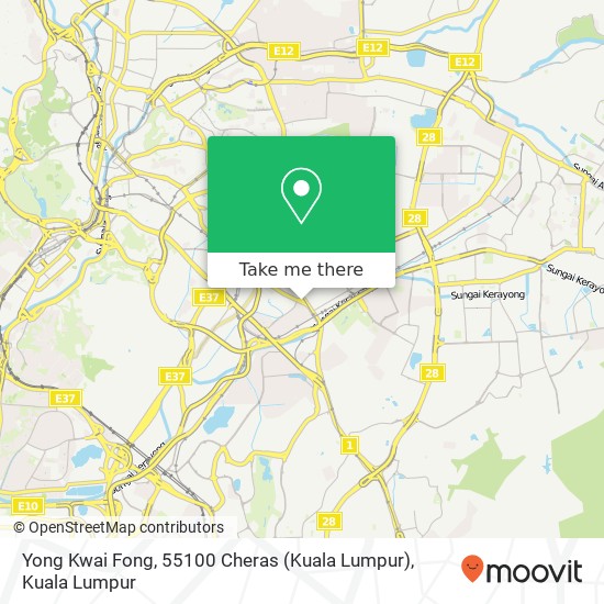 Peta Yong Kwai Fong, 55100 Cheras (Kuala Lumpur)