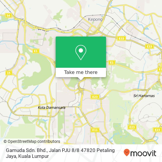 Gamuda Sdn. Bhd., Jalan PJU 8 / 8 47820 Petaling Jaya map