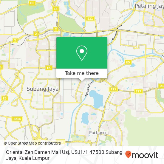 Oriental Zen Damen Mall Usj, USJ1 / 1 47500 Subang Jaya map