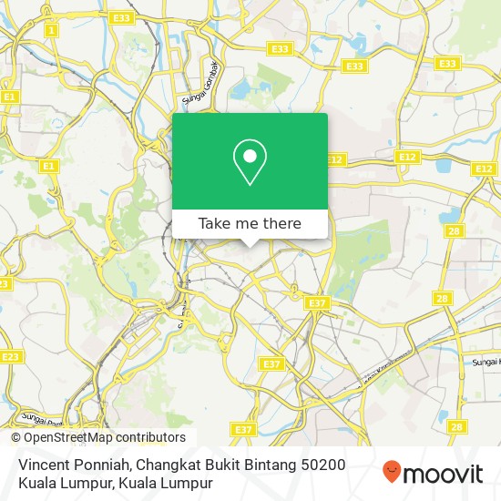 Vincent Ponniah, Changkat Bukit Bintang 50200 Kuala Lumpur map