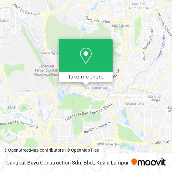 Peta Cangkat Bayu Construction Sdn. Bhd.
