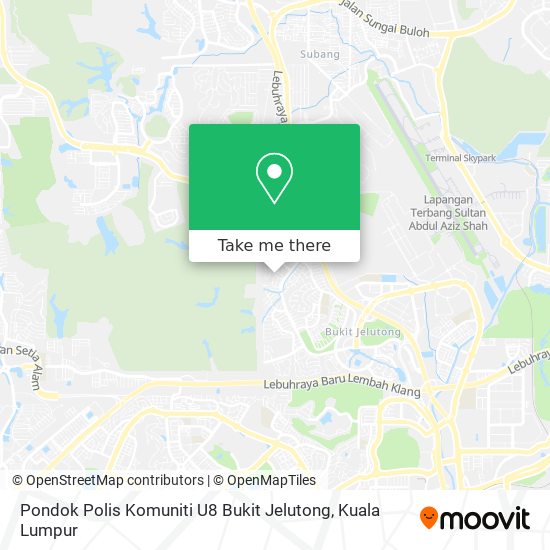 Pondok Polis Komuniti U8 Bukit Jelutong map