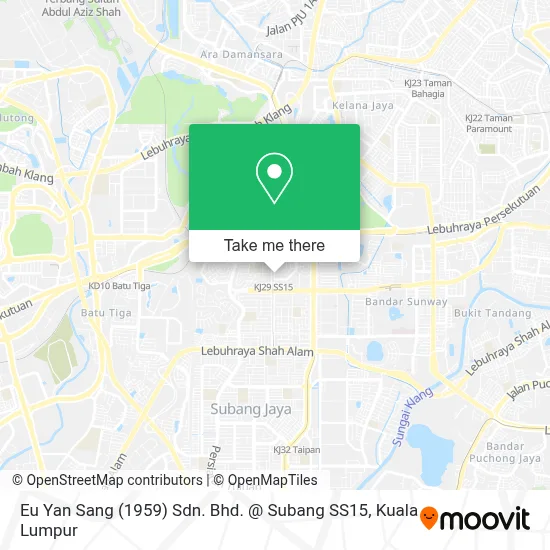 Eu Yan Sang (1959) Sdn. Bhd. @ Subang SS15 map