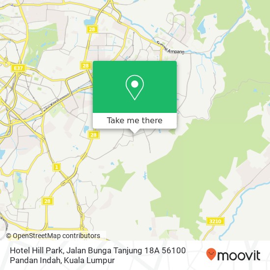 Hotel Hill Park, Jalan Bunga Tanjung 18A 56100 Pandan Indah map