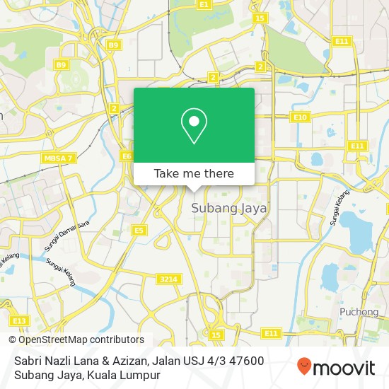 Sabri Nazli Lana & Azizan, Jalan USJ 4 / 3 47600 Subang Jaya map