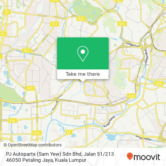 PJ Autoparts (Sam Yew) Sdn Bhd, Jalan 51 / 213 46050 Petaling Jaya map