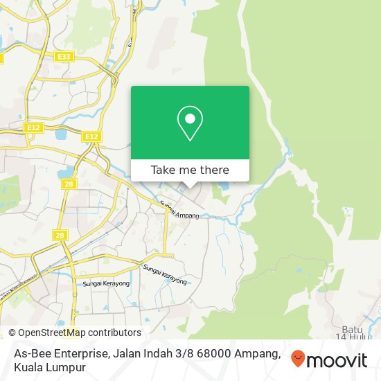 As-Bee Enterprise, Jalan Indah 3 / 8 68000 Ampang map